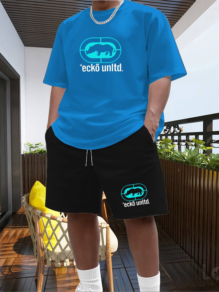 Nouvel ensemble de sport d'été pour homme : survêtement deux pièces tendance, idéal pour le fitness, la course et les loisirs, séchage rapide, manches courtes et short
