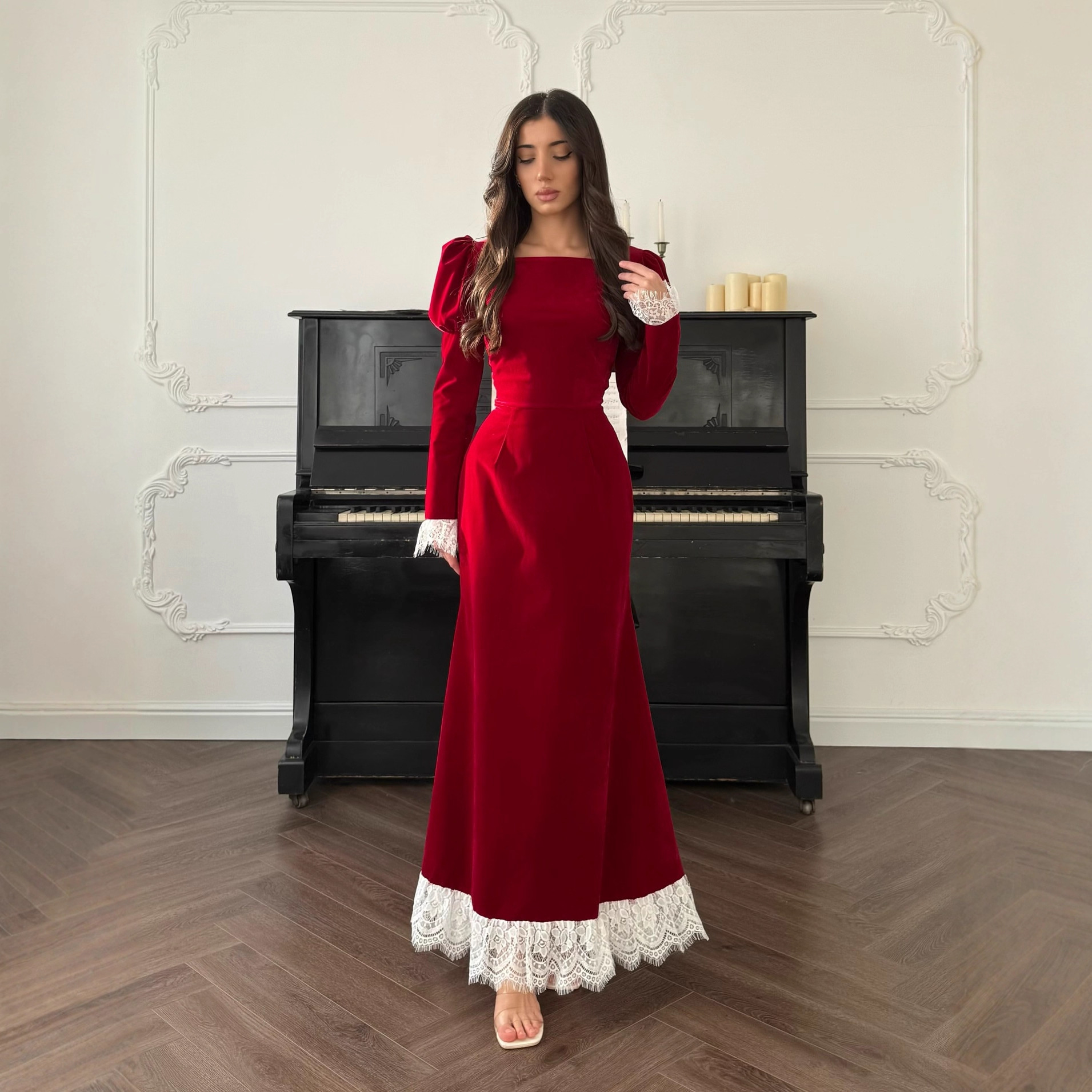 Eid Robe musulmane Abaya femmes robes de soirée Jalabiya dentelle caftan Islam robes Ramadan maroc dubaï Abayas arabe longue Robe