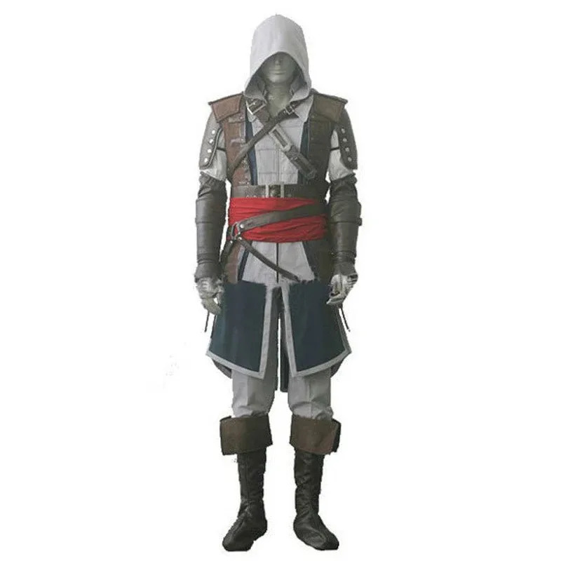 CyUniform tenues personnalisation complète Costume Halloween PartyAssassins SV14AS03 Cosplay Edward Costume Creed drapeau noir Kenway M