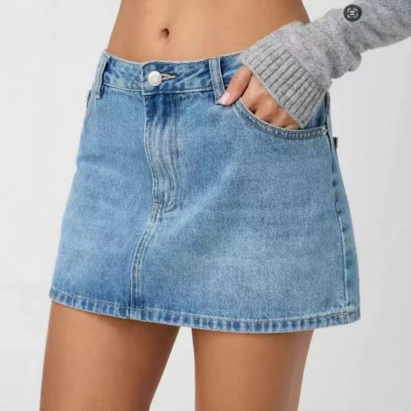 Jupe courte en jean délavé tendance pour femme, nouvelle collection été 2026, style minimaliste, pour jeunes filles