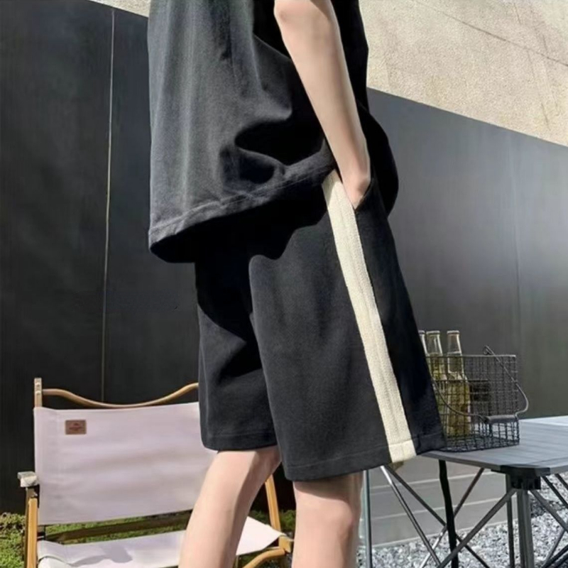 Short d'été à taille haute pour femmes, vêtement de sport à 5 points, jambes larges, longueur genoux, élastique, décontracté