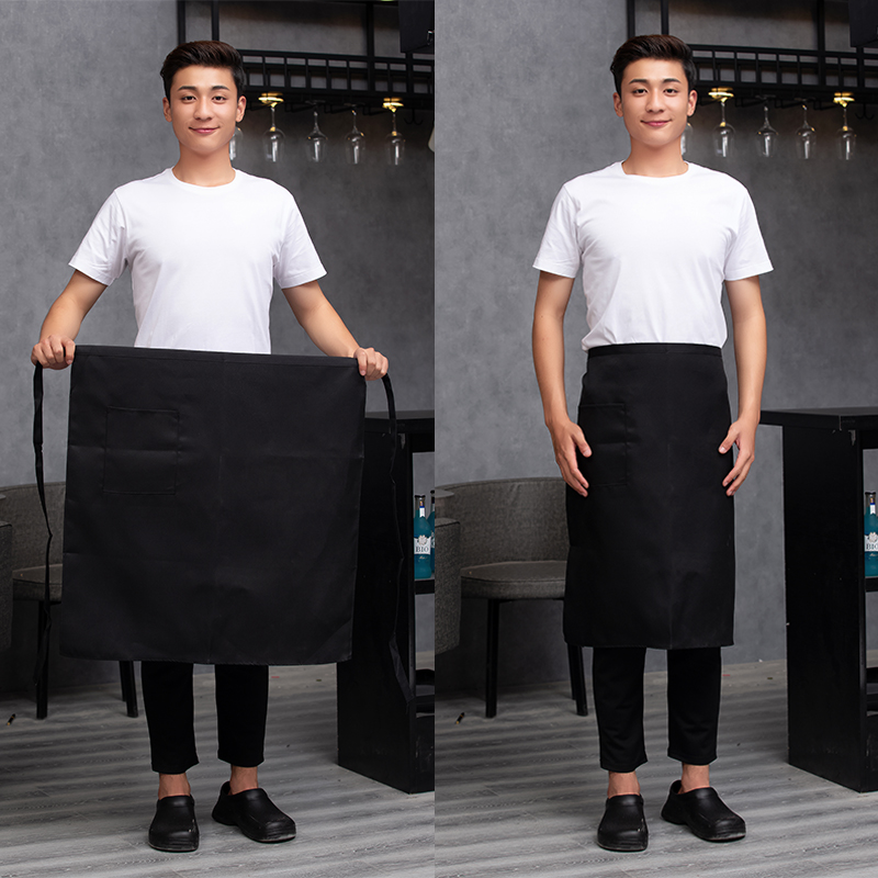 Tablier de cuisine de restauration pour femmes/hommes avec poches travail Mandil nettoyage tablier Restaurant Chef tablier magasin serveur uniforme de travail