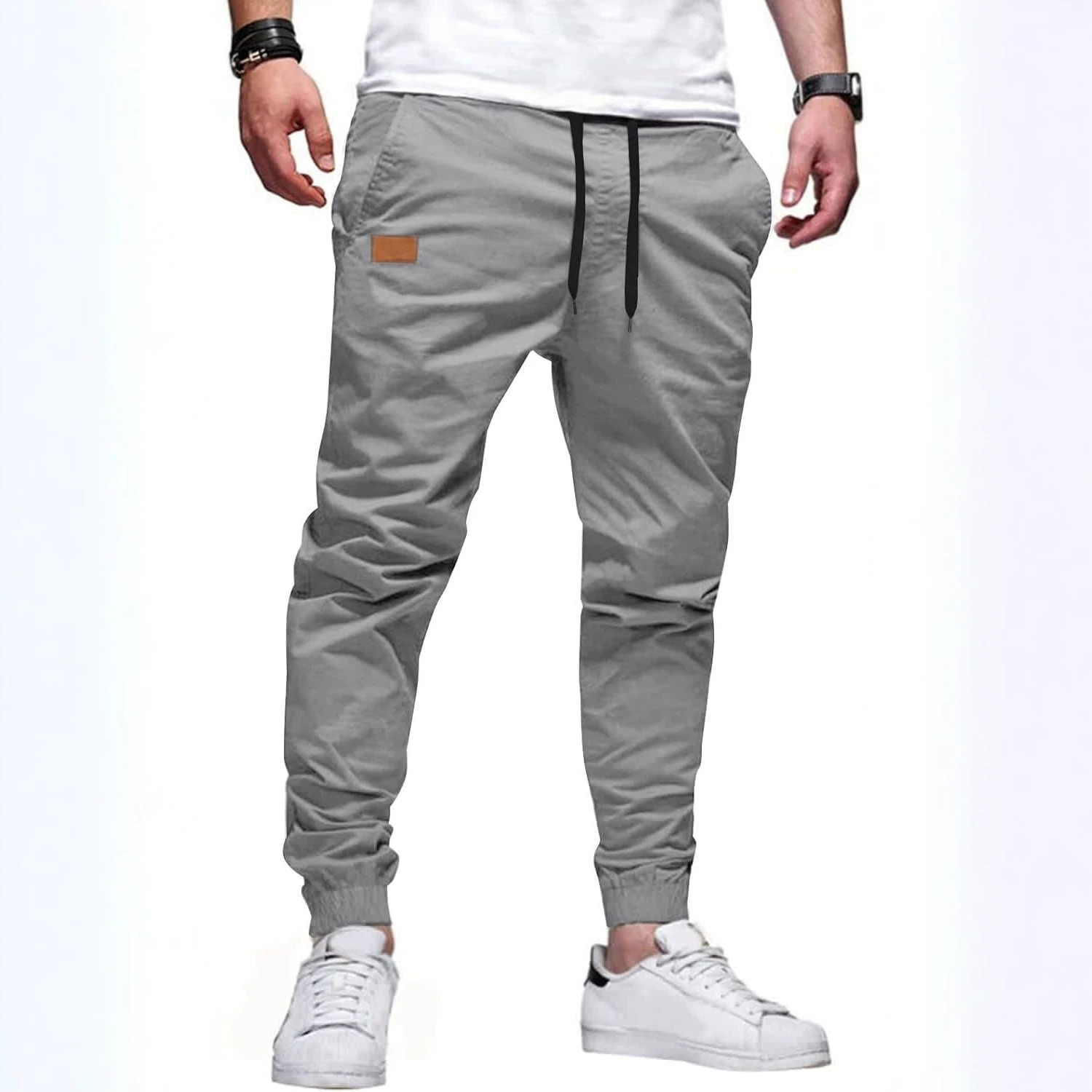 Pantalon Cargo Homme en Coton Printemps-Automne 2026 – Décontracté, Ample, Grandes Poches, Tendance Kaki, Style Harajuku Streetwear