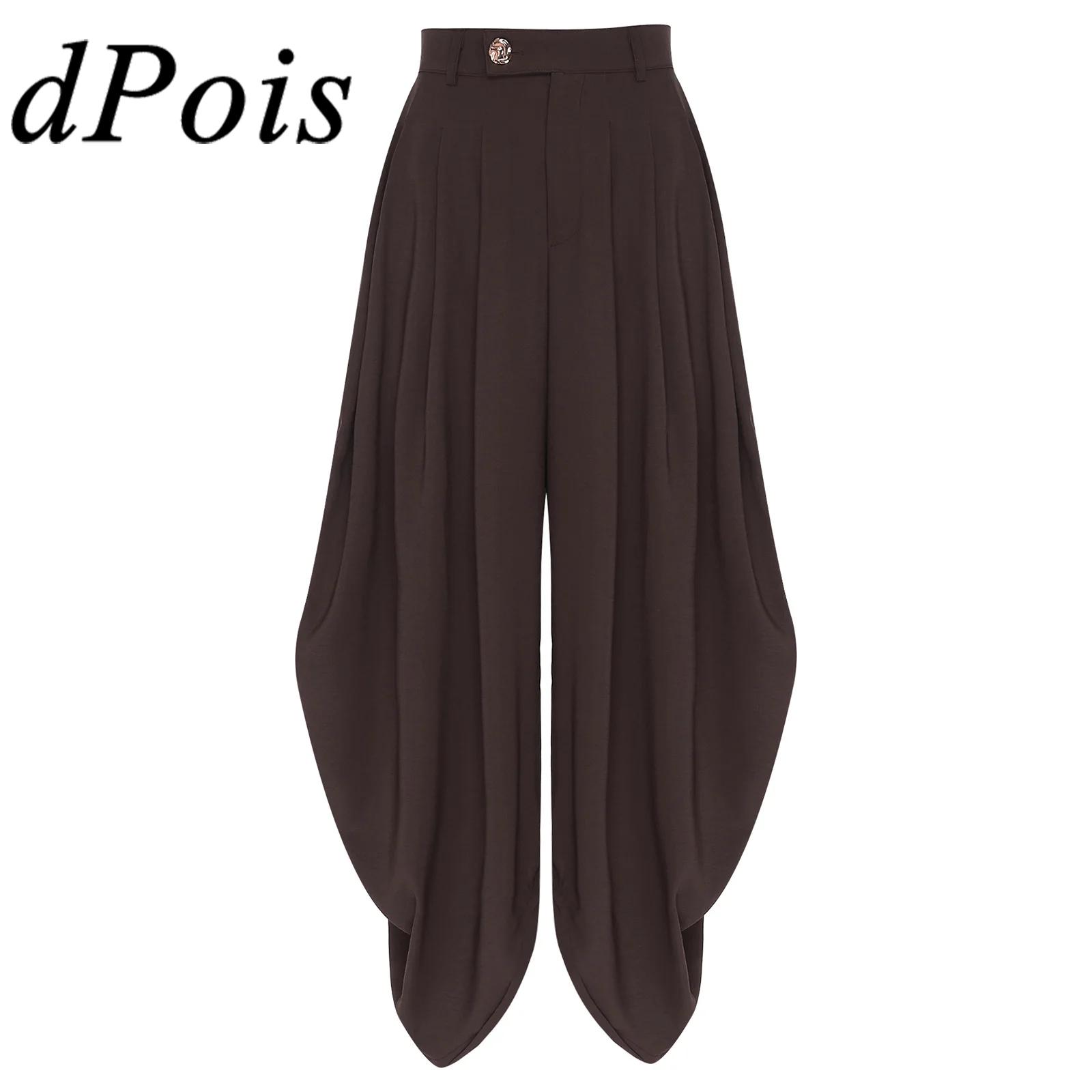 Pantalons Palazzo pour Femmes, Pantalons Casual, Pantalons à Jambes Larges Plissés Baroque, Pantalons de Travail Quotidien, Pantalons de Bureau pour Femmes