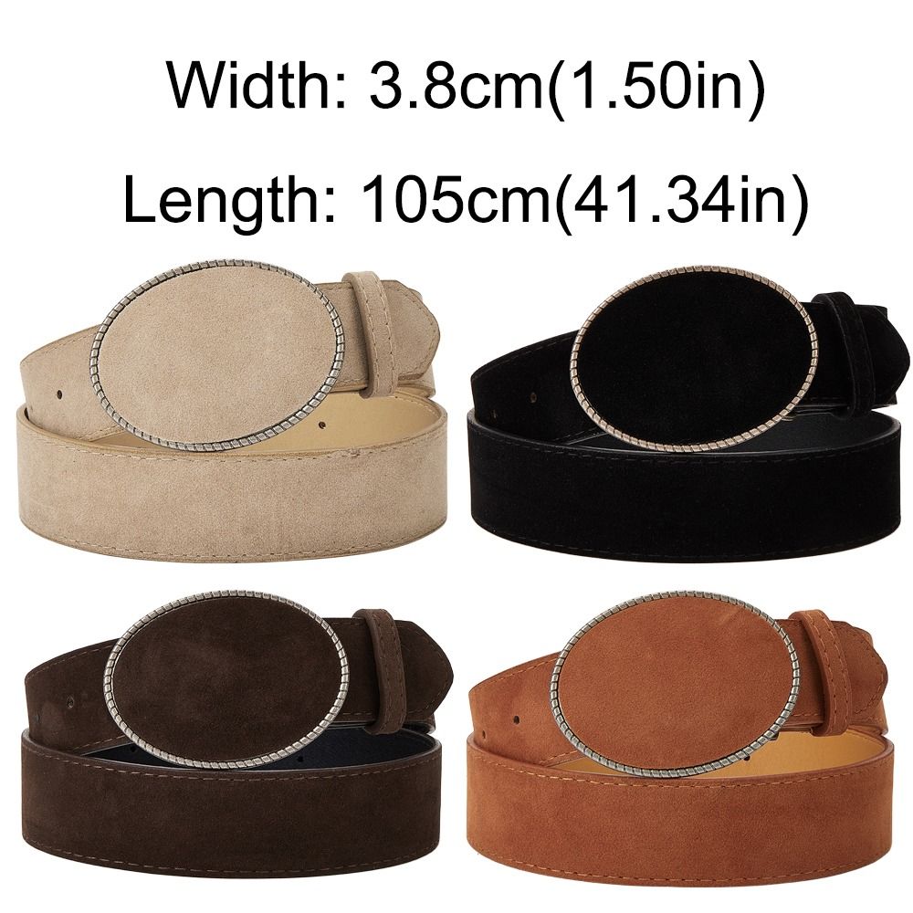 Ceinture en cuir suédé pour femmes, Design de luxe à la mode, Maillard rétro Business, ceinture large décontractée Y2k