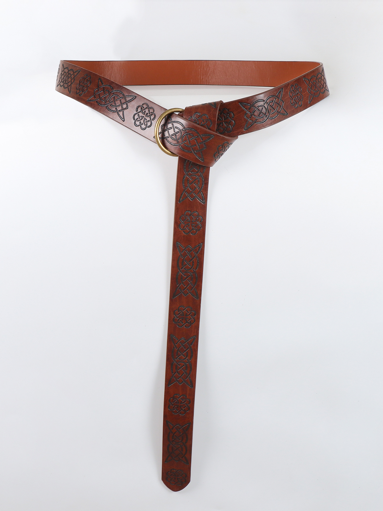 Ceinture celtique en cuir pour hommes, guerrier d'aventure Viking Renaissance, ceinture médiévale en relief, accessoire de Costume de Cosplay