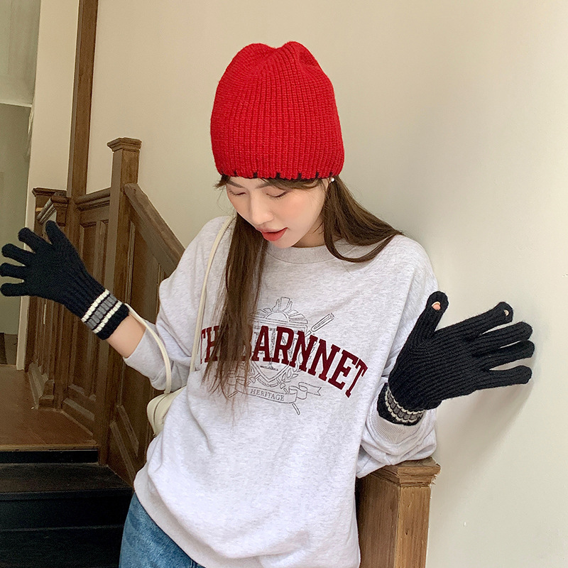 Bonnet baggy pour femme, bonnet solide, garder au chaud, hiver
