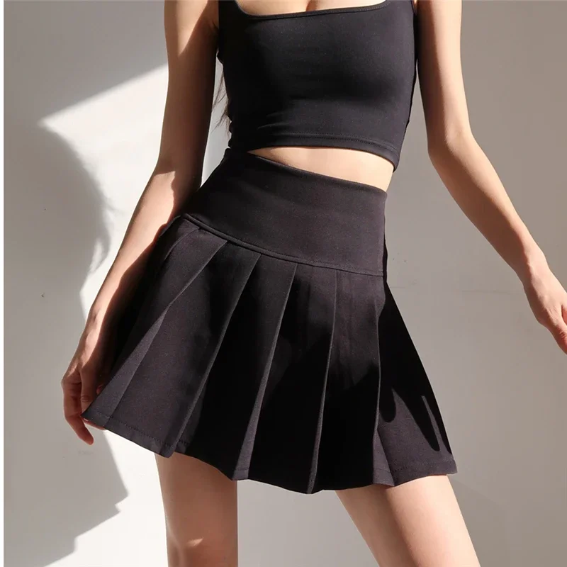 Mini jupes plissées pour femmes, jupes d'été pour l'école japonaise, taille haute, Kawaii, mignonne, uniforme Harajuku, 2024