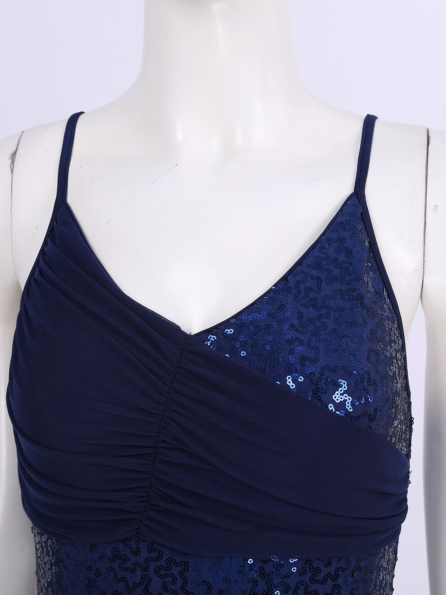 Robe de brevLatine en Fibre Lyrique pour Femme, Justaucorps de Ballet, Tenue à Paillettes Kly, Ourlet, Costume de Scène