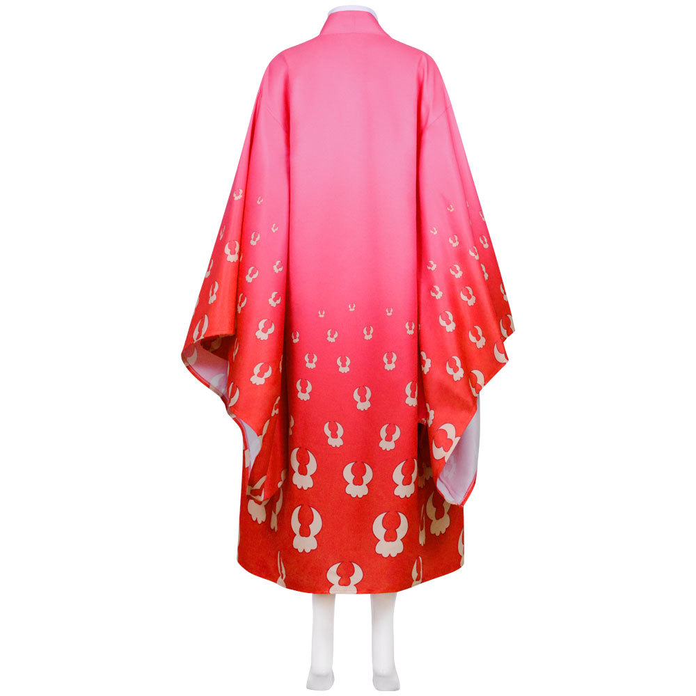 Costume de Cosplay Anime One Kozuki Hiyori pour Femme, Kimono d'Halloween, Uniforme de Carnaval, Imprimé Rose Trempé, Ceinture à Nministériels d