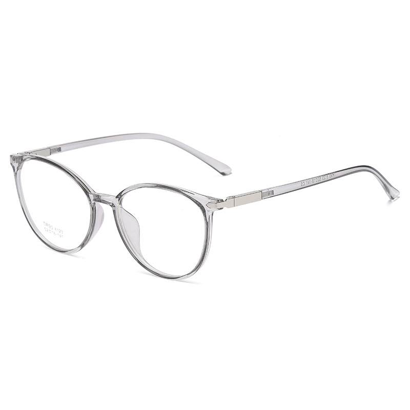 Reven Jate-Lunettes Rondes Rétro pour Femme, Montures Optiques Myopie, Verres Clairs en Métal, Noir et Or, Oculos