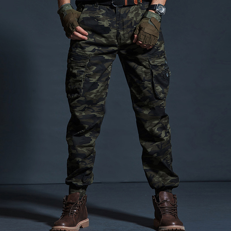 Haute qualité kaki pantalons décontractés hommes tactiques Joggers Camouflage Cargo pantalon multi-poches mode noir armée pantalon vêtements de travail