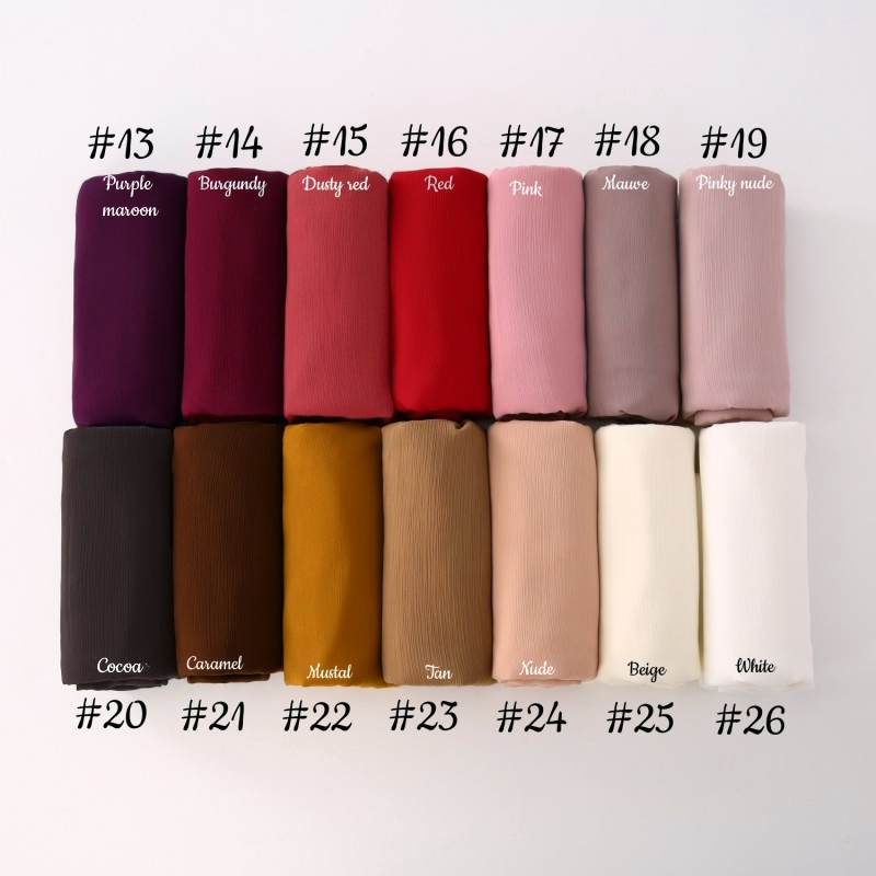 Petit froissé en mousseline de soie Hijab bonne couture solide plaine écharpe de haute qualité Premium malaisien femmes foulards Hijabs Long châle