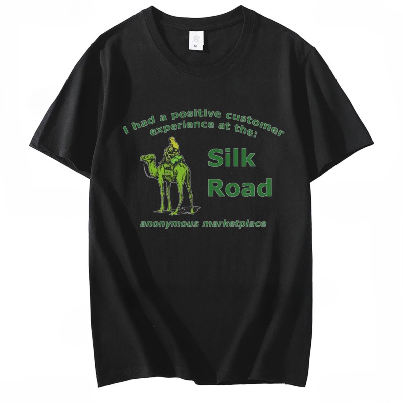 T-shirts d'été The Silk Road Movie pour hommes et femmes, vêtements tendance avec logo Silk Road, Deep Dark Web, Darknet, marché anonyme.