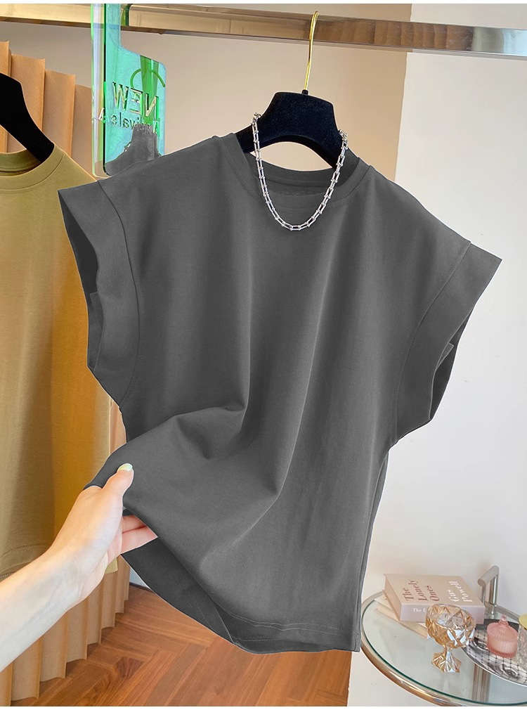 Hauts amples de couleur unie simples pour femmes
