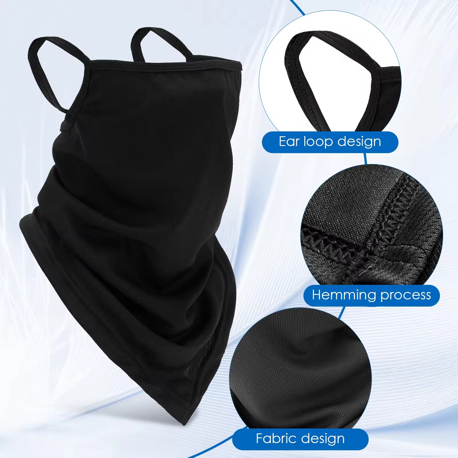 Cagoule intégrale en soie glacée, protection solaire estivale, respirante, résistante aux UV et coupe-vent pour le cyclisme, la randonnée et les activités de plein air