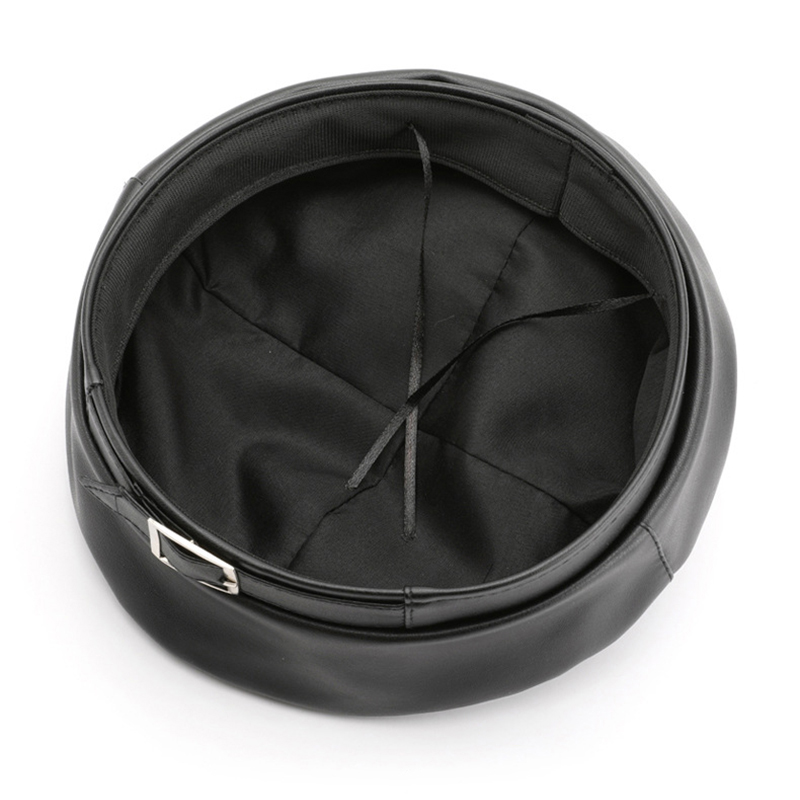 Bérets en cuir rétro pour femmes coréennes, casquette octogonale, chapeau de gavroche pour documents solides, bonnets pour filles, bonnet en métal, chapeaux d'artiste et de peintre