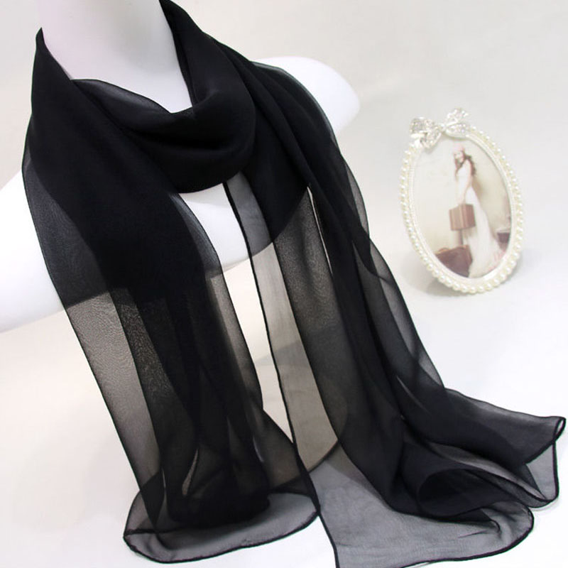 Serviette de plage transparente en mousseline de soie, couleur unie coréenne, longue écharpe d'été légère pour femme, châle de protection solaire V10