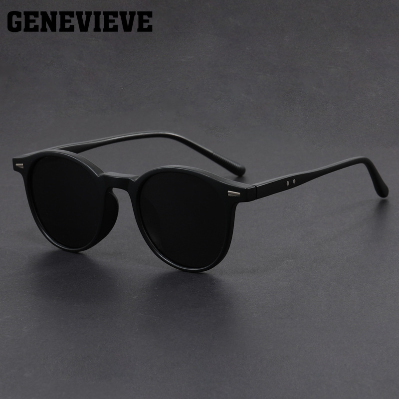 GENEVIEVE – lunettes de soleil polarisées pour hommes et femmes, monture ronde géométrique Simple, Protection UV, Prescription personnalisable 1080