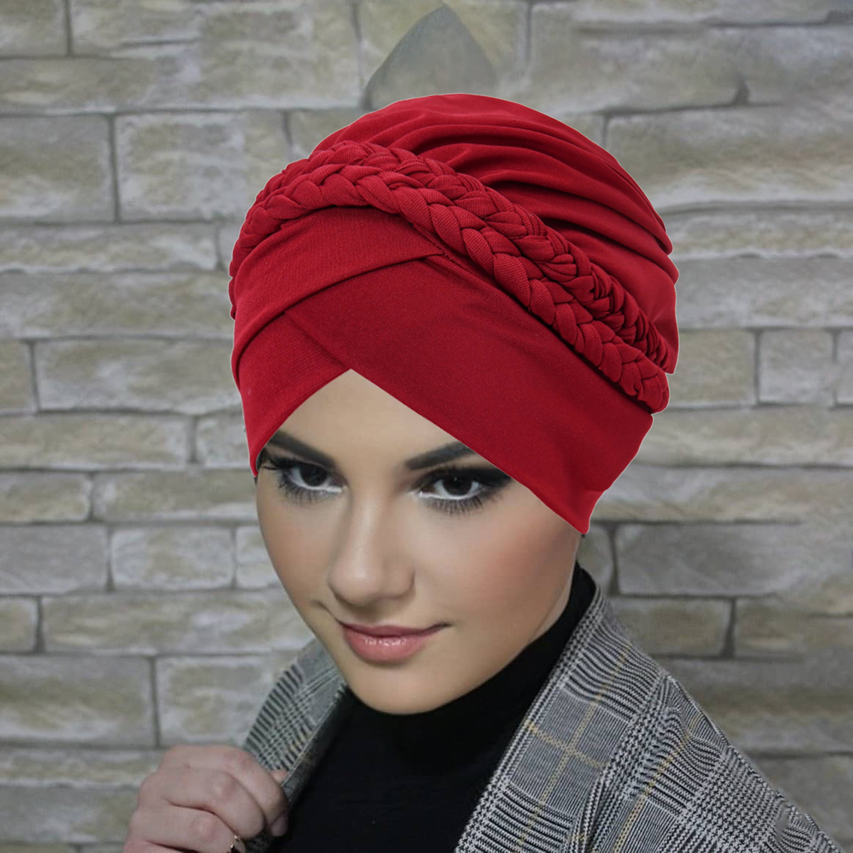Nouveau Turban Musulman Tressé 2026 – Bonnet Hijab Uni pour Femme, Foulard Chimio Islamique, Voile de Tête pour Dames, Couvre-chef Hijab