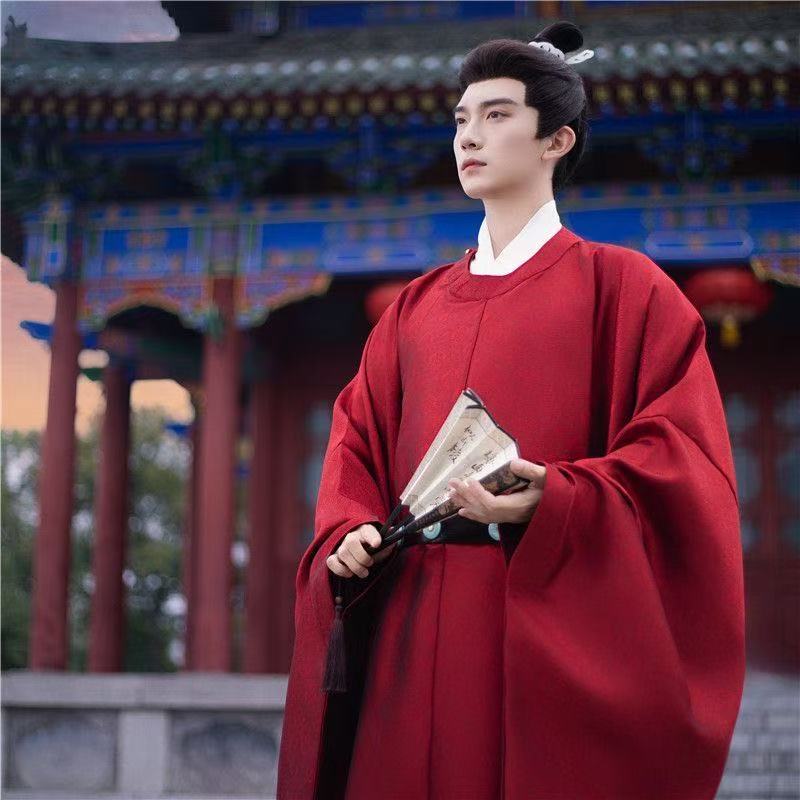 Hanfu – Robe Hanfu originale pour hommes et femmes, col rond de la dynastie Ming, motif ancien foncé, Costume Royal, Costume de scène Cosplay pour événement d'halloween