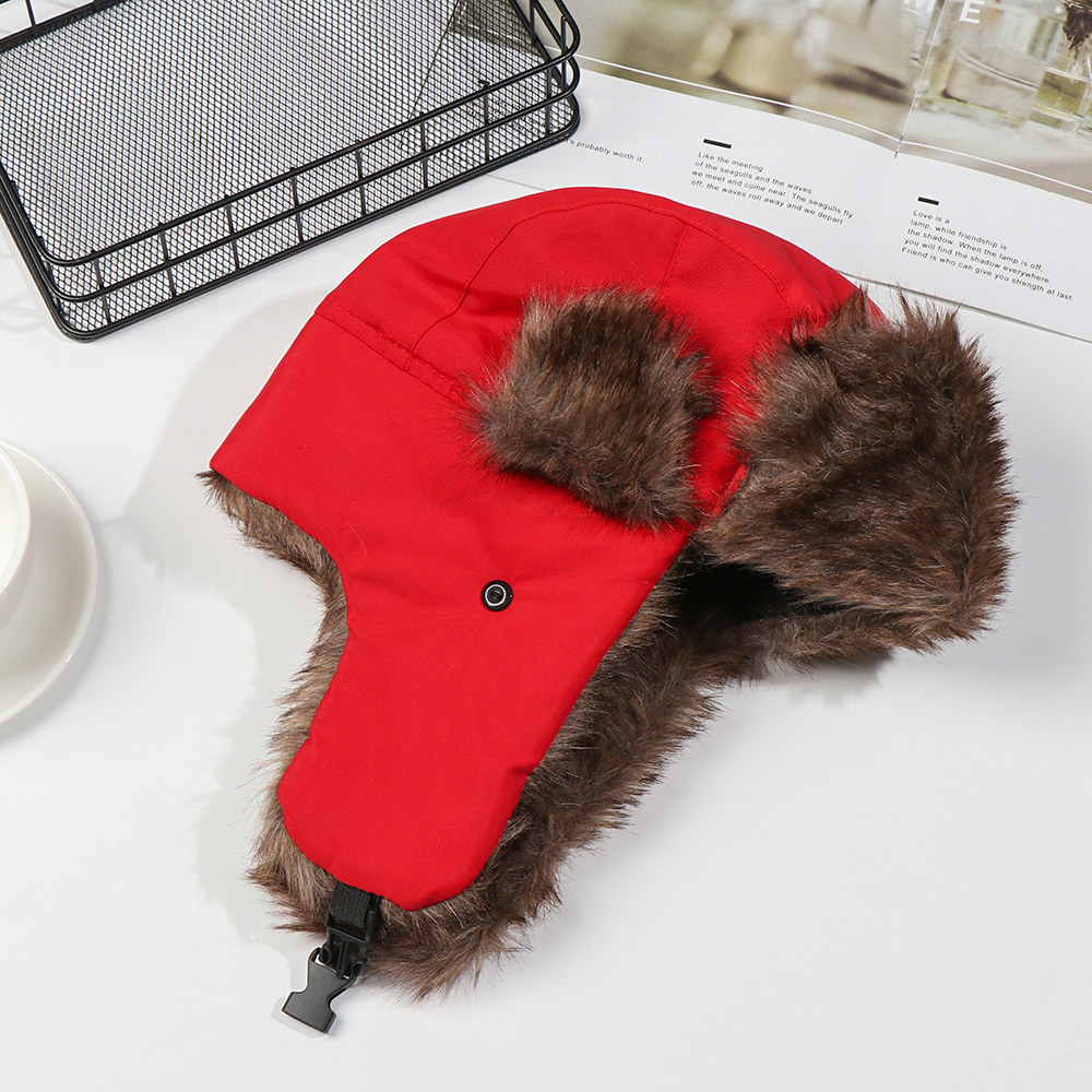 Chapeaux de trappeur pour hommes et femmes, Ushanka russe, chapeau chaud d'hiver en fourrure avec cache-oreilles, pour sports de plein air, ski, chasse, pêche, casquette en peluche