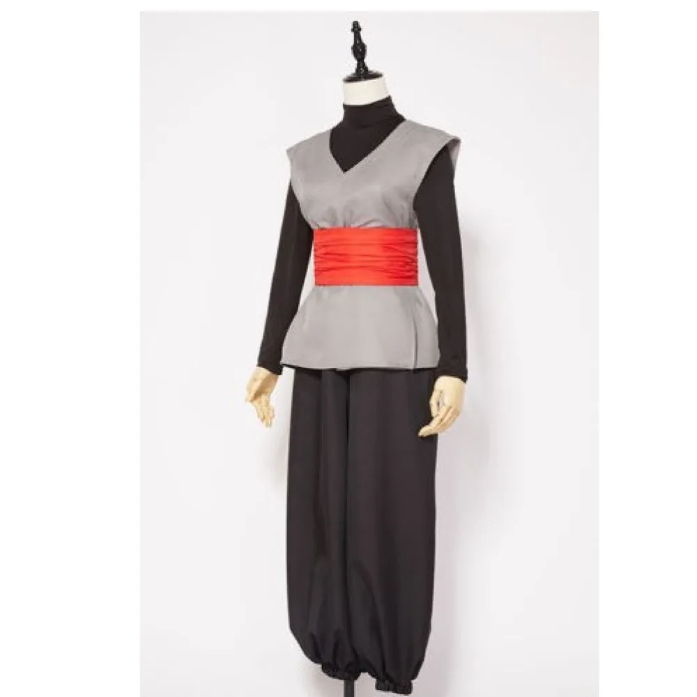 Costume de cosplay noir pour hommes, tenue d'anime Kung Fu, uniforme, ensemble complet pour Halloween, déguisement de carnaval, fête costumée