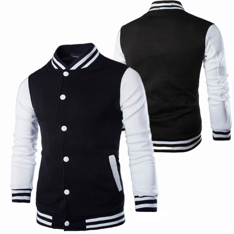 Veste personnalisée pour homme, col montant, imprimée, style baseball, coupe ajustée, décontractée, sportive, pour le quotidien, vêtement d'extérieur masculin, sportswear