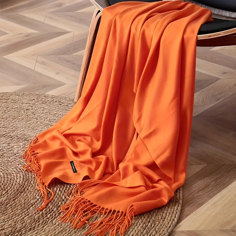 Écharpe Pashmina pour femmes, châles en cachemire doux, sensation de foulard, voyage, bureau, hiver, Hijabs chauds, solide, enveloppes pour dames, Bandana féminin