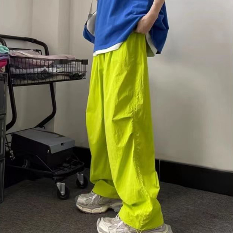 Pantalon de loisirs taille haute pour femmes, mode coréenne Ins Baggy Cargo, Streetwear pour filles, pantalon confortable à jambes larges