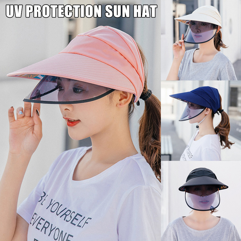 Chapeau pare-soleil unisexe, couvre-visage intégral, bouclier de sécurité, protection des yeux, casquette UV, bord large pour les activités de plein air, confortable, nouveau, 2023