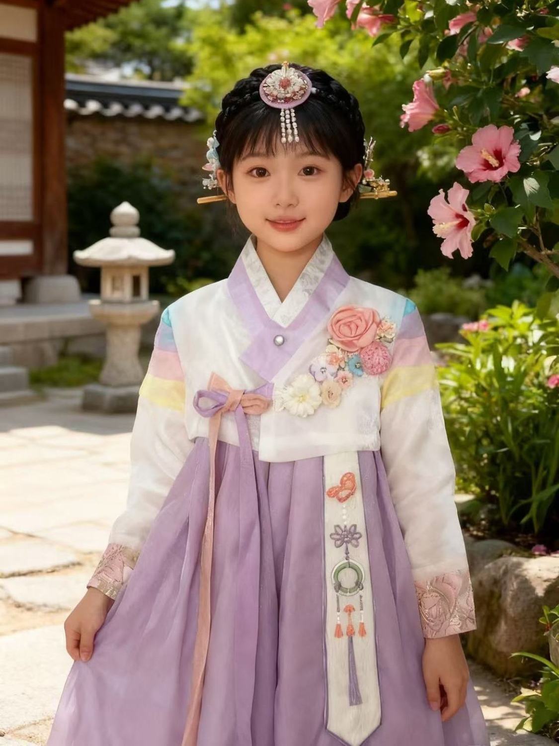 Costume traditionnel coréen, nouveau Costume ethnique, Hanbok coréen pour filles, robe de princesse féminine