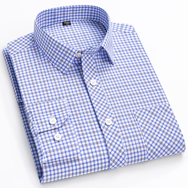 La nouvelle chemise à manches longues pour homme est cool et décontractée. C'est un style streetwear à carreaux, fin et entièrement en coton, idéal pour le printemps et l'été.