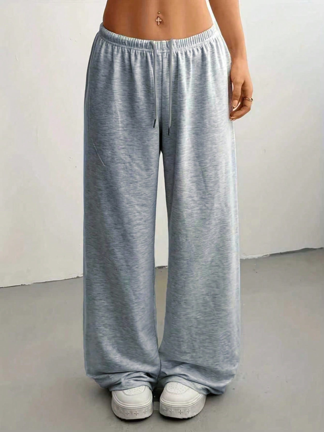 Pantalon de jogging décontracté pour femmes, coupe large, avec cordon de serrage à la taille, confortable et ample, style très prisé