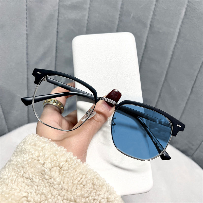 Lunettes de myopie photochromiques pour femmes et hommes, transparentes, anti-lumière bleue, décolorées, vision de près, unisexe, dioptrie