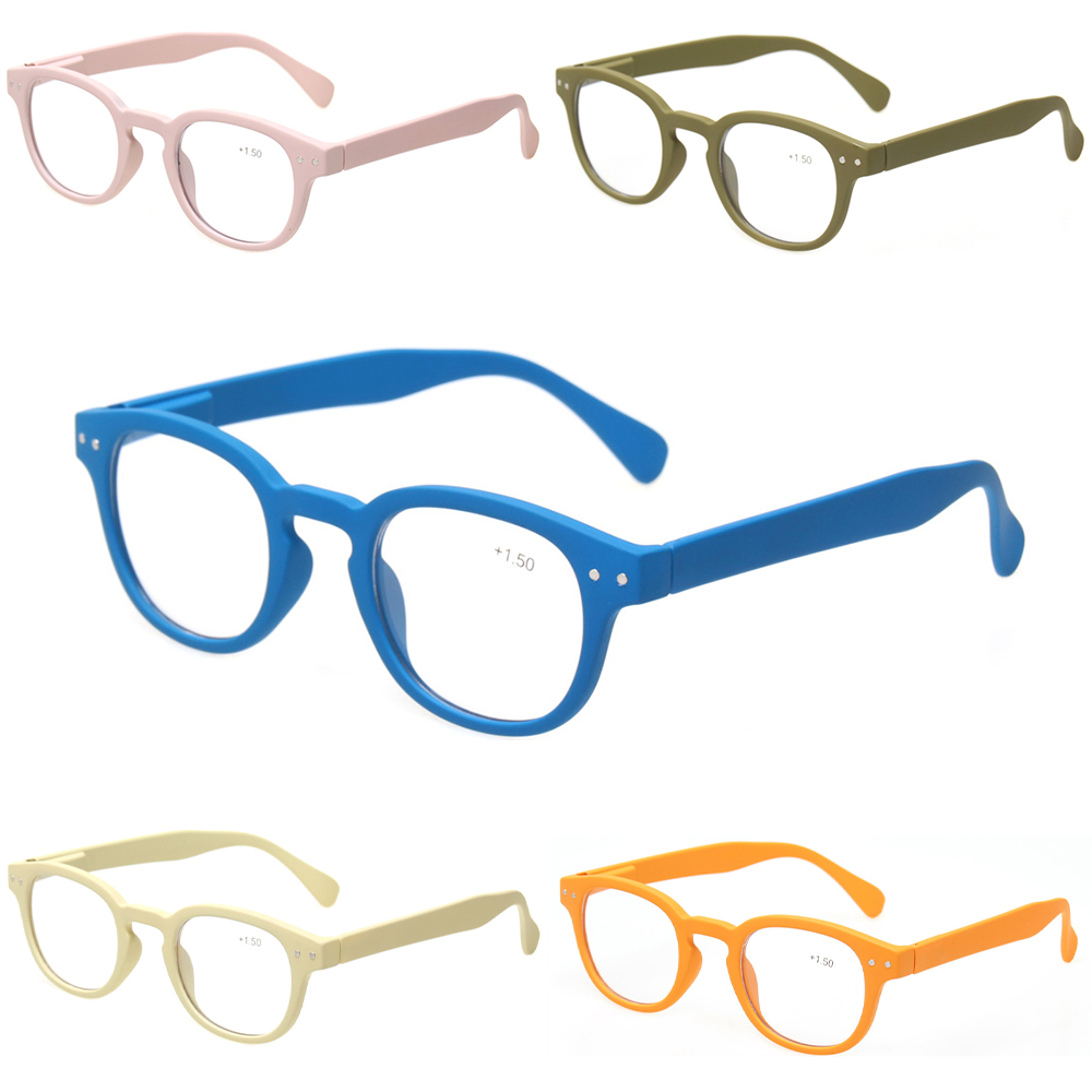 Lunettes de lecture ovales, loupe à monture de mode, 5 couleurs, charnière à ressort, lunettes de Prescription pour lecteurs masculins et féminins