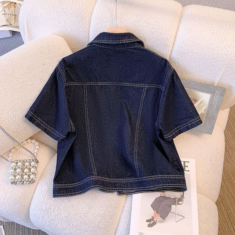 Vestes en Jean pour femmes, Streetwear à manches courtes, veste d'été en Jean, vêtements d'extérieur, mode rétro Vintage, manteau, hauts courts