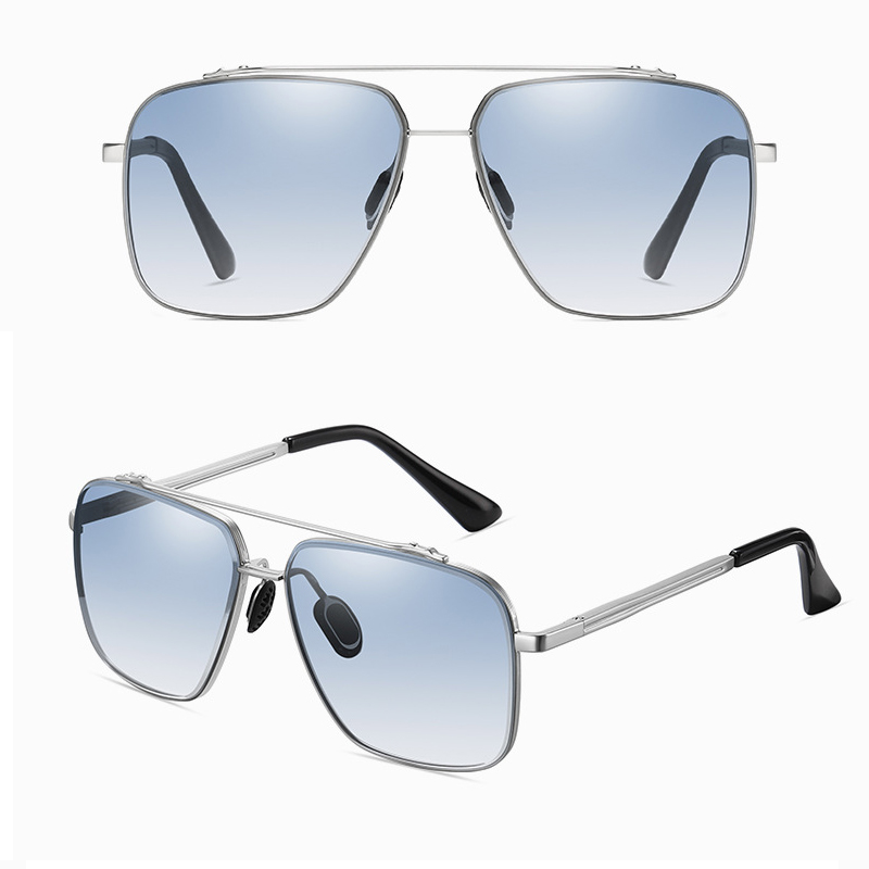 Nouvelle mode pilote lunettes de soleil pour hommes Vintage dégradé grand cadre lunettes de soleil femmes marque de luxe lunettes en métal