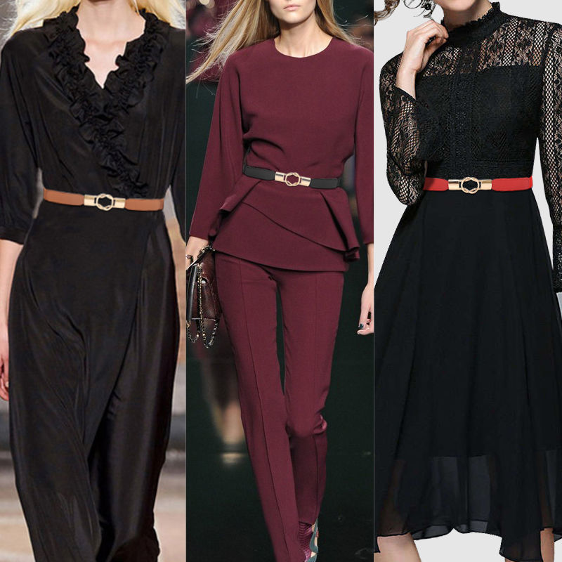 Ceinture rétro pour femme, ceinture élastique de bonne qualité, ceinture noire tendance, ceinture populaire pour robe, pantalon, ceinture décorative