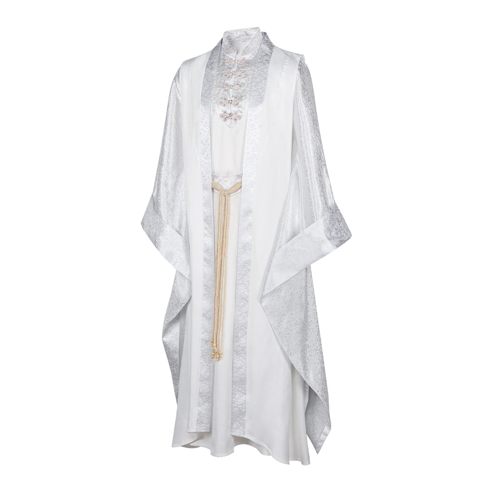 Costume de cosplay de Saruman pour homme, robe blanche, déguisement pour homme, fête d'Halloween, carnaval, tenue de Saruman