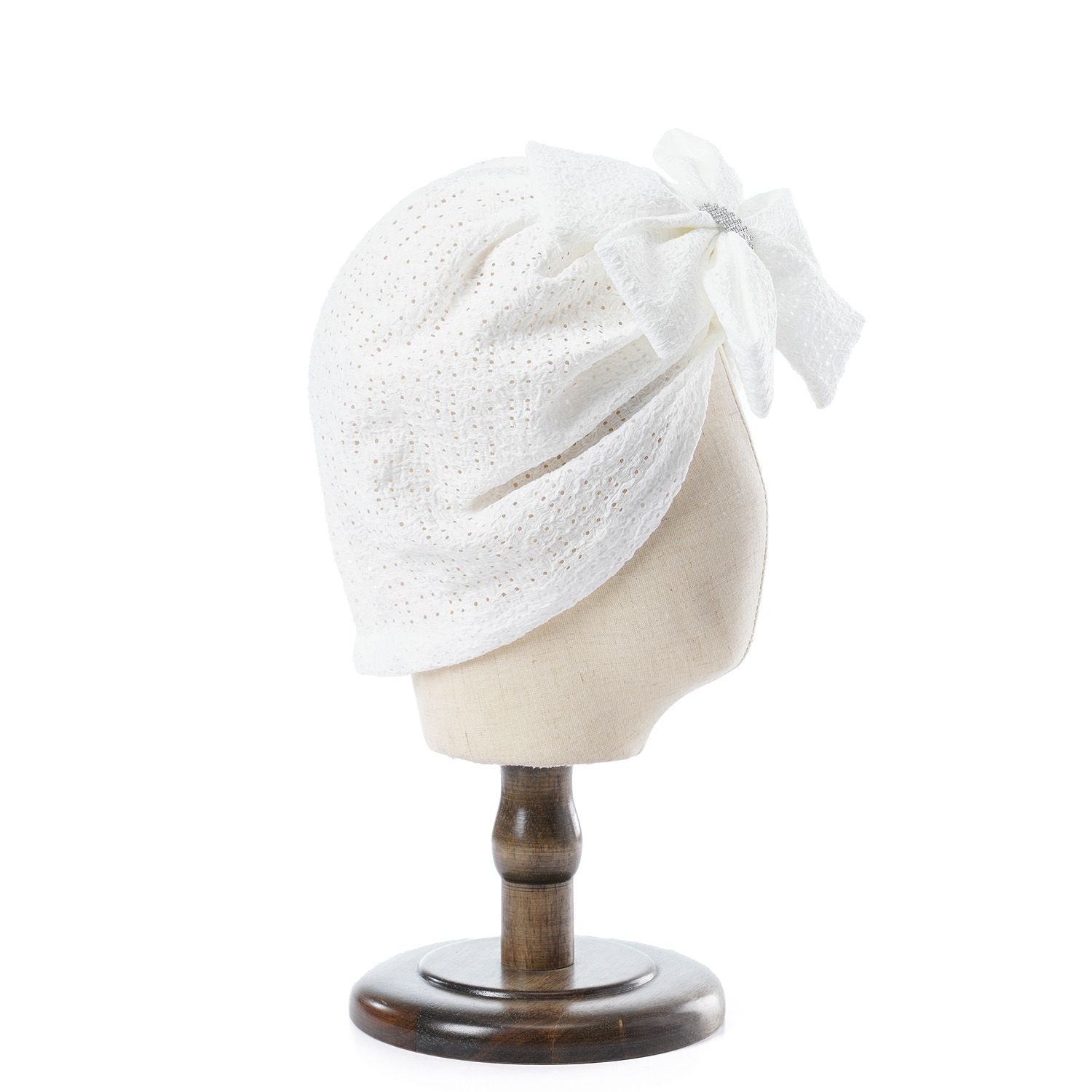 Turban noué transparent en maille respirante pour femmes, bonnet à nœuds, bonnet pour fille, enveloppements de tête, document solide, mode estivale