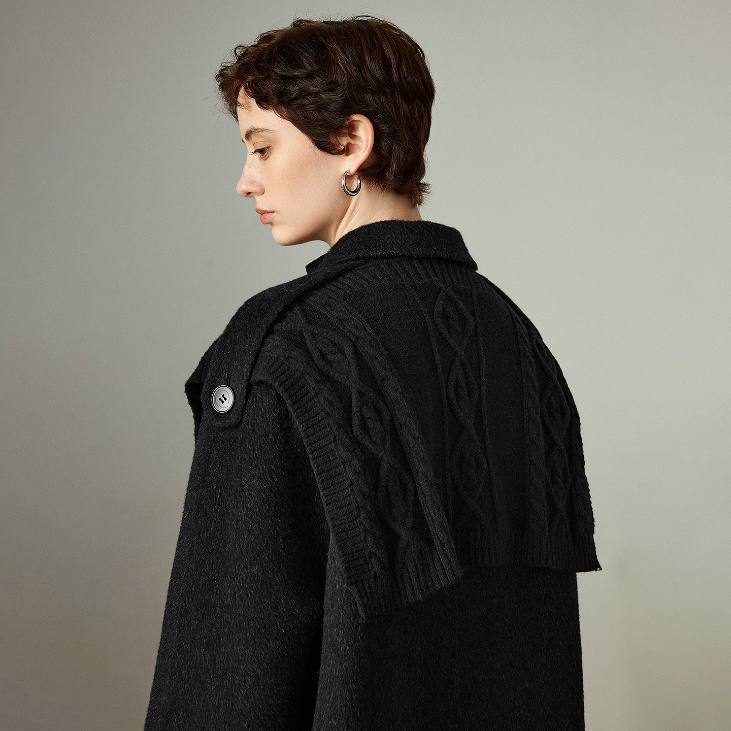 TOYOUTH femmes tricoté écharpe 2025 hiver nouvelle atmosphère de Style coréen à la mode superposition chaud cou plus chaud châle