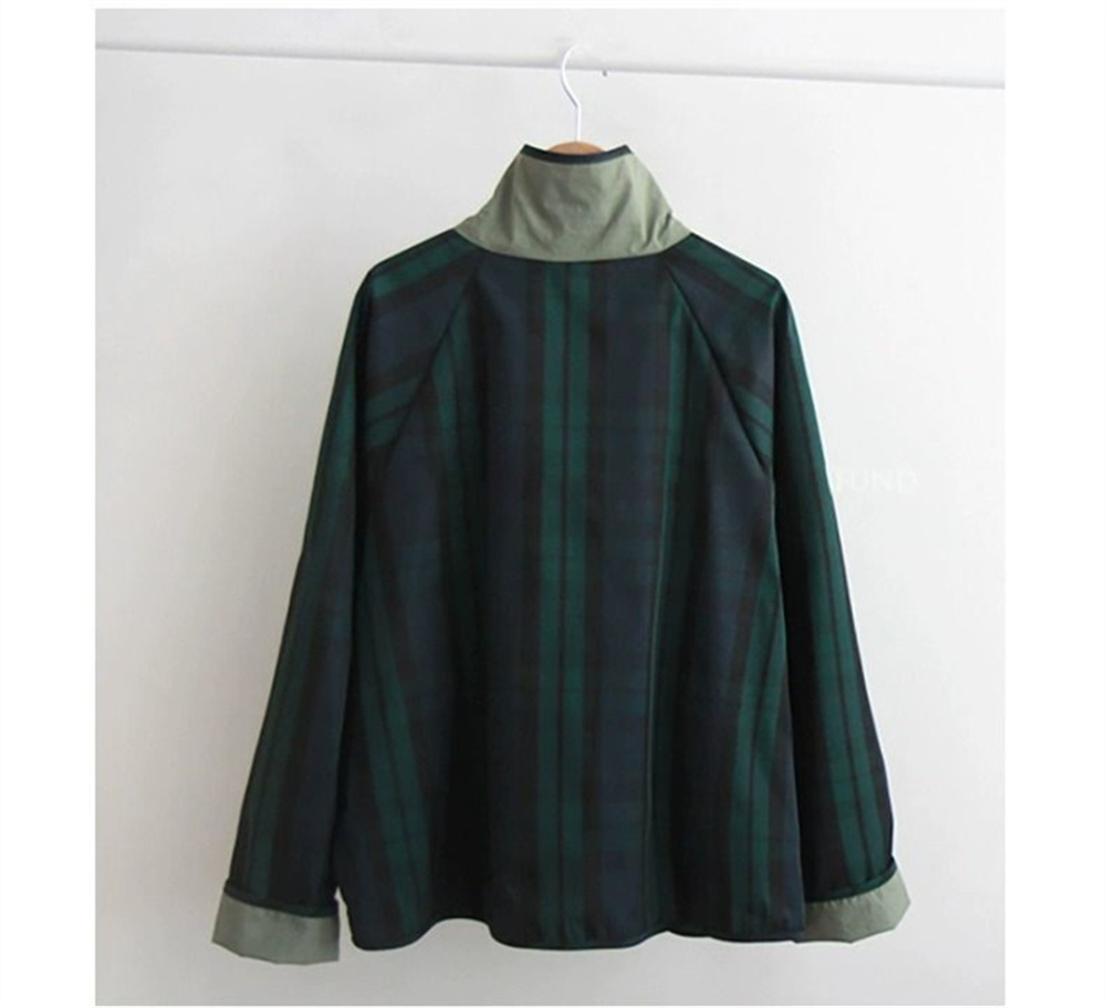Veste femme nouvelle mode Double face porter Joker veste à carreaux femme printemps et automne nouvelle veste ample Trench court
