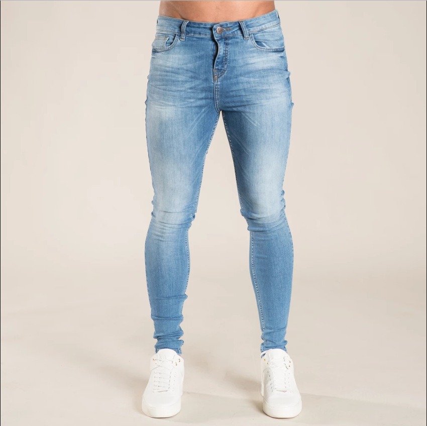 Jean skinny pour hommes, classique, élastique, en coton, Slim, pantalon en Denim extensible, de haute qualité, noir, costume décontracté