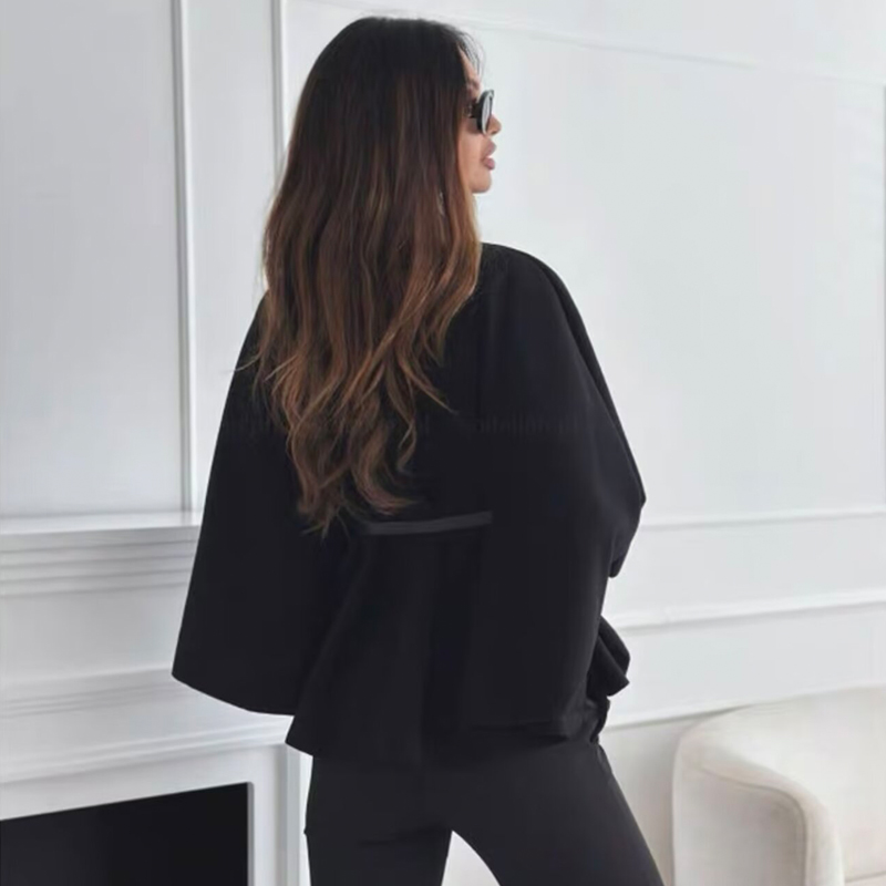 MUJER ceinture Poncho Capes femmes Capes noires manteaux d'hiver femme 2025 manches chauve-souris Cape manteaux pour femmes mode femmes Cape veste