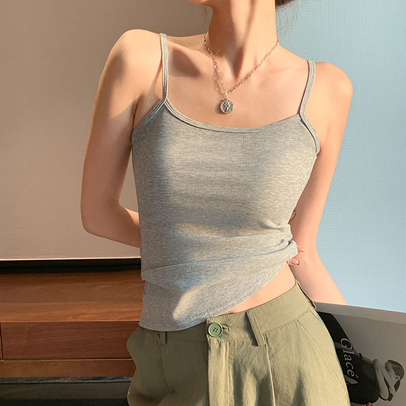Femmes Camis tricoté chemise à bascule vêtements intérieurs doux décontracté coréen débardeurs haut en tricot maillot de corps printemps été dames débardeur