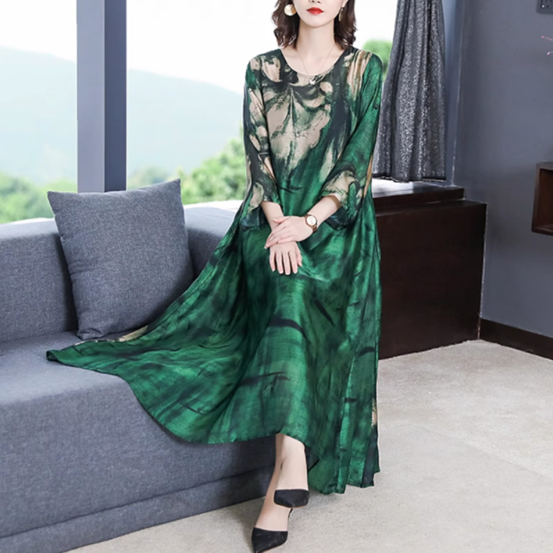Robe longue vintage à manches courtes pour femmes, vêtements College, à la mode, avec poche adt, nouvelle collection été 2023