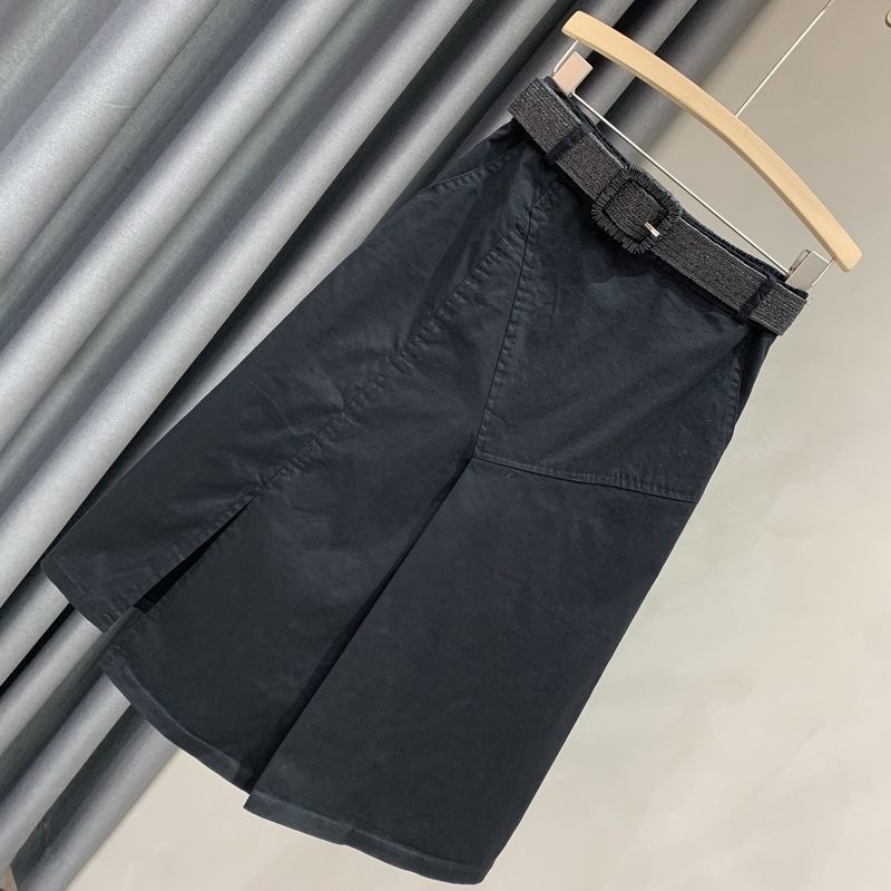 Jupe d'été pour femme, taille élastique, style rétro tendance, inspiration Hong Kong, avec fente, taille haute, de qualité supérieure