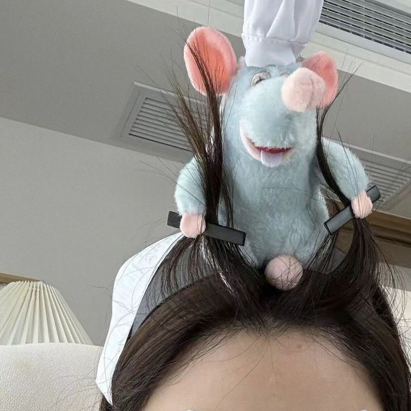 Bandes de Cheveux Créatives Ratatouille, Dessin Animé, Bandes de Sauna en Peluche, Bandes de Cheveux Françaises Larges, Vêtements de Sauna