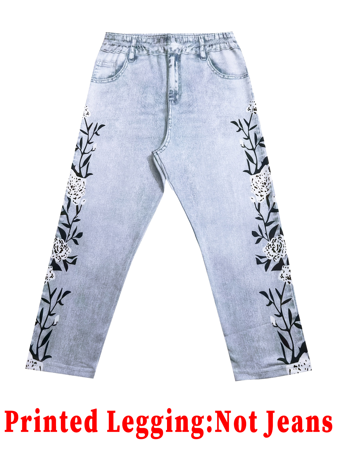 Capris imprimés pour femmes à la mode, design sans couture hautement élastique avec fausses poches, idéal pour les tenues décontractées et sportives